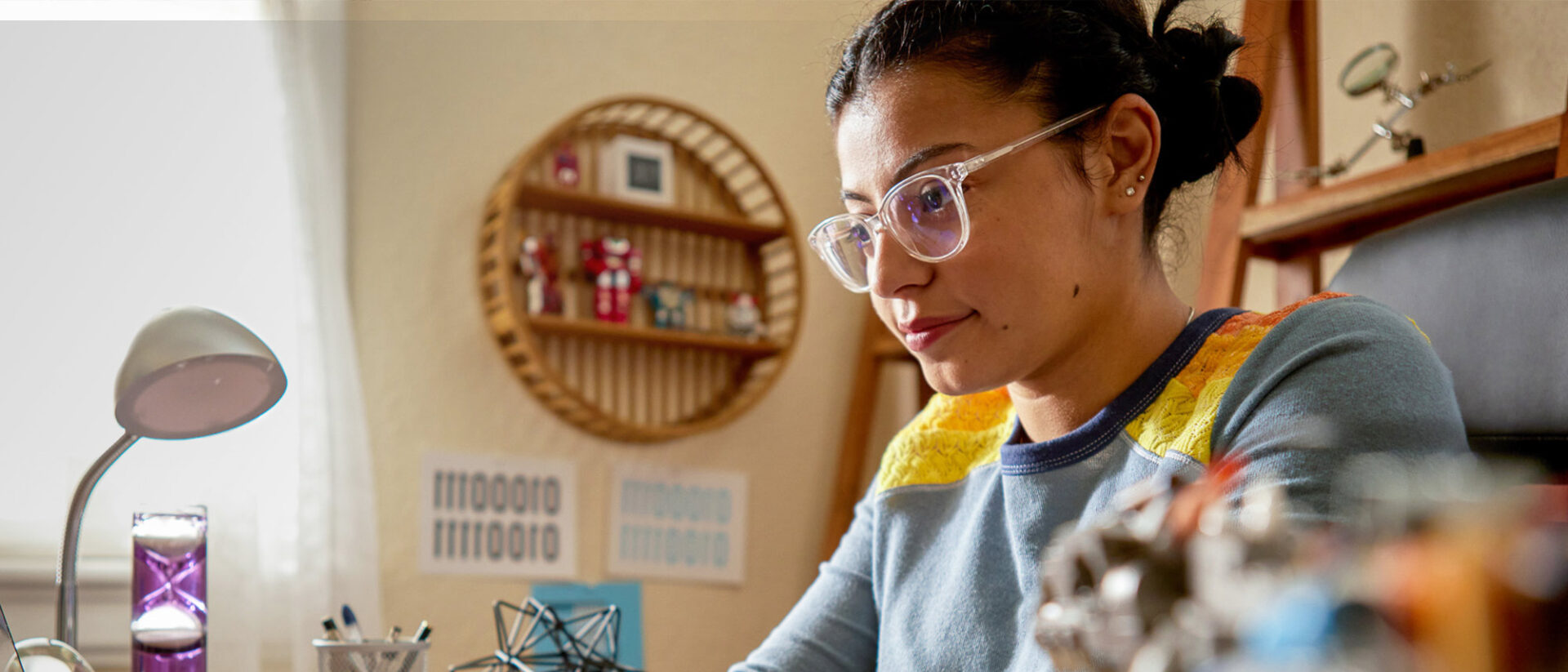 Estudiante con gafas